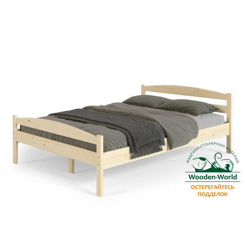 Кровать полутораспальная 1400х2000 изножьем из массива дерева в Классическом стиле, КК-08 Кровать полутораспальная 1400х2000 изножьем из массива дерева в Классическом стиле, КК-08