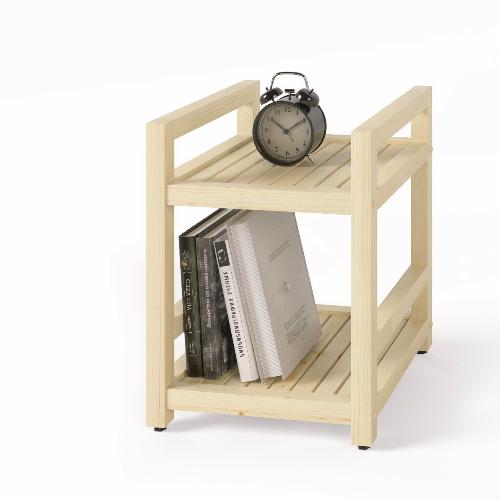 Стеллаж деревянный, тумба 2 полки, 45 х 35 х 35 см, Универсальный, СУ-18