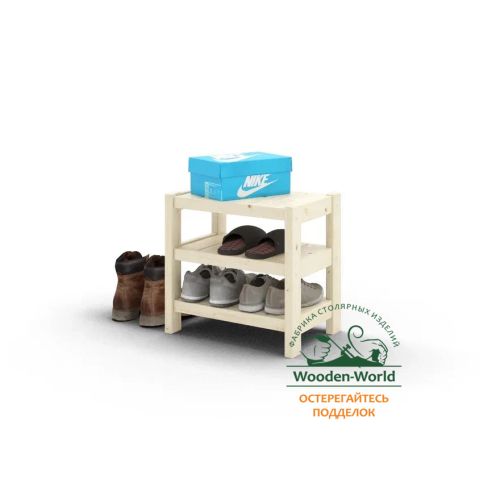 Тумба для обуви Классическая, 3 полки, 53х35х48,5 см ,деревянная, ХСК-18 Тумба для обуви Классическая, 3 полки, 53х35х48,5 см ,деревянная, ХСК-18