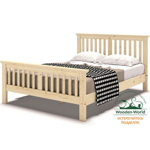 Кровать полутораспальная 140х200 см с изножьем деревянная Прованс, ХКР-06 Кровать полутораспальная 140х200 см с изножьем деревянная Прованс, ХКР-06