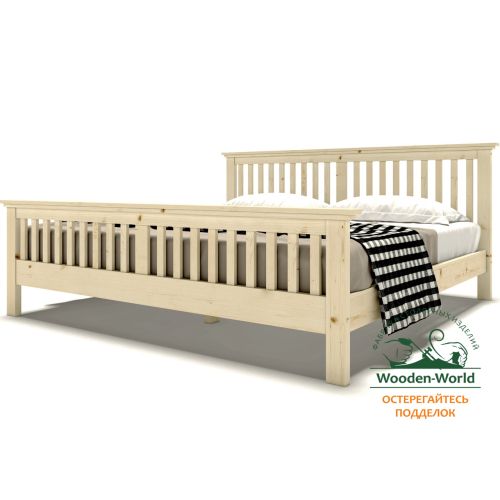 Кровать двухспальная 200х200 см с изножьем деревянная Прованс, ХКР-12 Кровать двухспальная 200х200 см с изножьем деревянная Прованс, ХКР-12