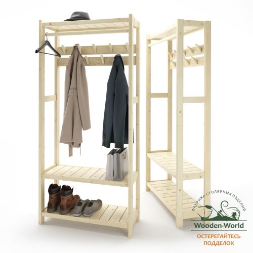 Прихожая Классик 194х91х35 см, деревянная, ХСКП-07