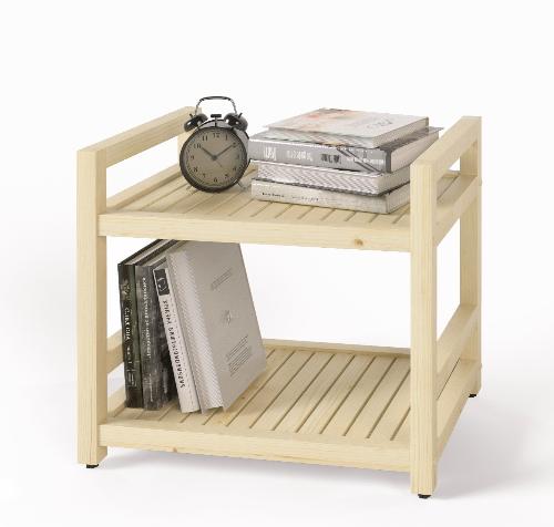 Стеллаж деревянный, тумба 2 полки, 45 х 52 х 35 см, Универсальный, СУ-17