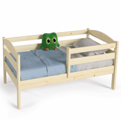 Кровать детская 700х1400 с бортиком из массива дерева в Классическом стиле, ККД-01 Кровать детская 700х1400 с бортиком из массива дерева в Классическом стиле, ККД-01