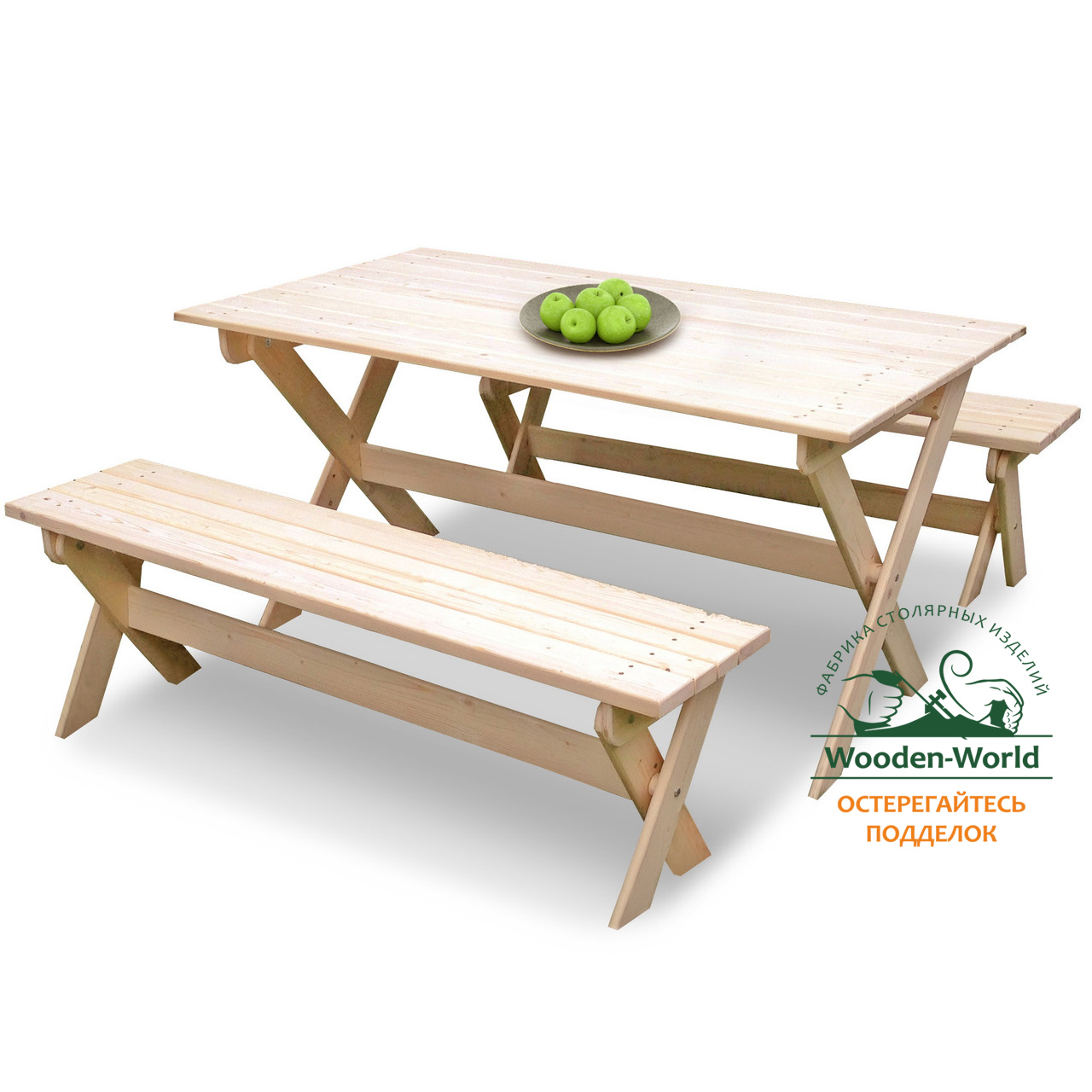 Складные деревянные столы из массива с лавочками: особенности изготовления и выбора