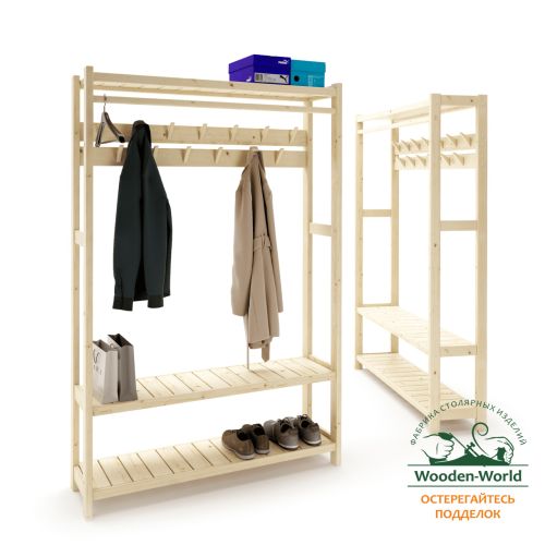 Прихожая Классик 194х129х35 см, деревянная, ХСКП-05 Прихожая Классик 194х129х35 см, деревянная, ХСКП-05