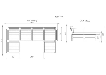Диван угловой с подушками деревянный с оттоманкой на 4 человека модульный, КМЛ-17