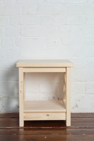 Тумба прикроватная прикроватная, 2 полки, 45х40х40 см деревянная, ХСП-15