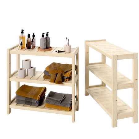 Стеллаж Классический, этажерка 3 полки, 86х91х35 см, деревянный, ХСК-13 Стеллаж Классический, этажерка 3 полки, 86х91х35 см, деревянный, ХСК-13