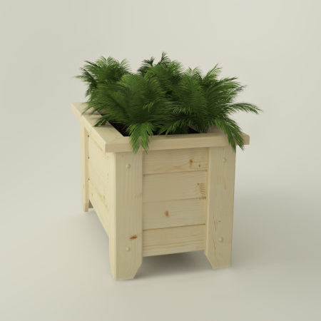 Кашпо 45х76х45 см в Скандинавском стиле (Ящик для цветов, Цветочник из дерева) деревянный, ДК-04