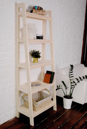 Стеллаж в стиле Лестница 5 полок, 189х70х41,6 см, деревянный, ХСЛ-02