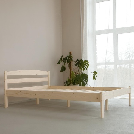 Кровать полутораспальная 1400х2000 из массива дерева в Классическом стиле, КК-07