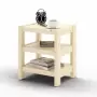 Тумба прикроватная Классическая, 3 полки, 41х35х49 см (полки из щита) деревянная, ХСК-19