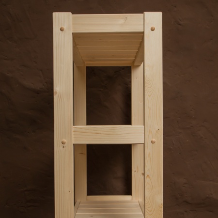 Стеллаж Классический, этажерка 4 полки, 122х53х35 см, деревянный,  ХСК-12
