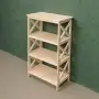 Этажерка Прованс Лайт средняя, 4 полки, 109х64х38 см, деревянная СП-31