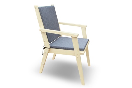 Подушка серая для кресла садового ТП-МР-С