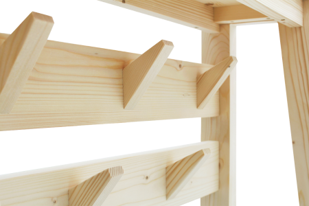 Прихожая с крючками в стиле Лестница 189х70х41,6 см, деревянная, ХСЛП-04