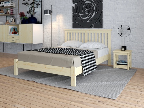 Кровать полутораспальная 140х200 см деревянная Прованс, КР-05
