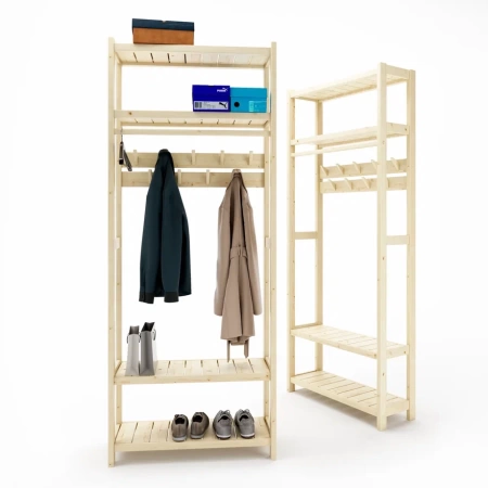 Прихожая Классик 230х91х35 см, деревянная, ХСКП-03