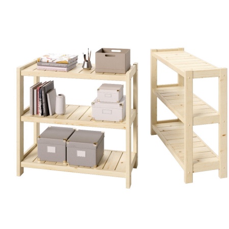 Стеллаж Классический, этажерка 3 полки, 86х91х35 см, деревянный, ХСК-13 Стеллаж Классический, этажерка 3 полки, 86х91х35 см, деревянный, ХСК-13