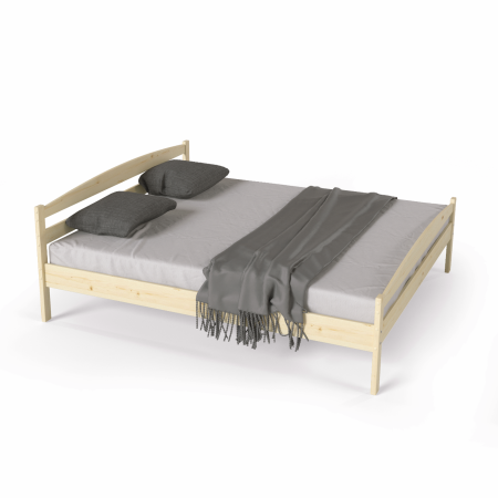 Кровать двуспальная 1800х2000 с изножьем из массива дерева в Классическом стиле, КК-12