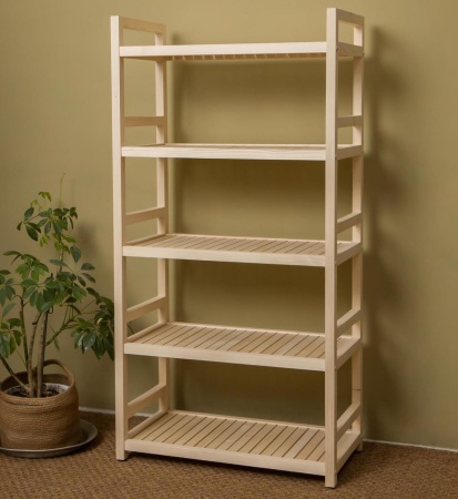 Стеллаж деревянный, этажерка 5 полок, 135 х 70 х 35 см, Универсальный, СУ-07