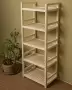 Стеллаж деревянный, этажерка 5 полок, 135 х 52 х 35 см, Универсальный, СУ-08