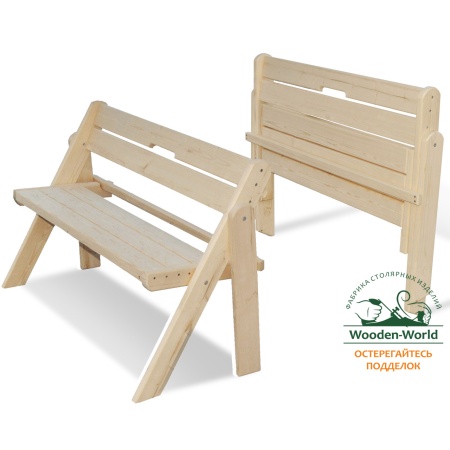 Скамейка (усиленная) складная 100 см деревянная, МСУ-02