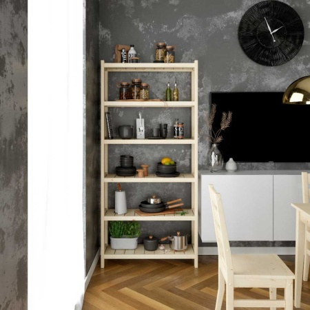 Стеллаж Классический 6 полок, 194х91х35 см, деревянный, ХСК-04