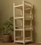 Стеллаж деревянный, этажерка 4 полки, 105 х 35 х 35 см, Универсальный, СУ-12