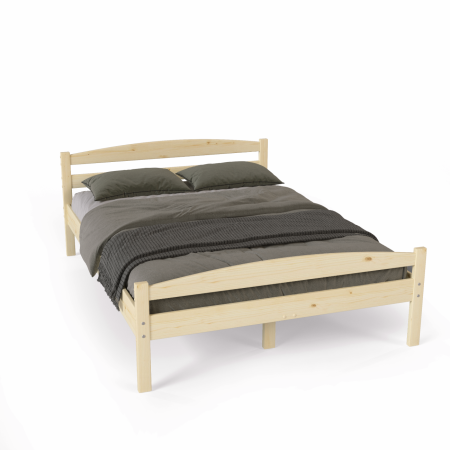 Кровать полутораспальная 1400х2000 изножьем из массива дерева в Классическом стиле, КК-08