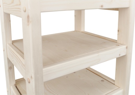 Тумба прикроватная Классическая, 3 полки, 41х35х49 см (полки из щита) деревянная, ХСК-19