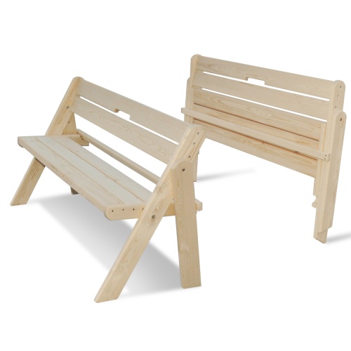 Скамейка (усиленная) складная 120 см деревянная, МСУ-03