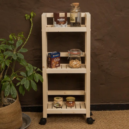 Тумба узкая на колесиках деревянная, 3 полки, 75 х 35 х 17, Универсальная, СУ-36 Тумба узкая на колесиках деревянная, 3 полки, 75 х 35 х 17, Универсальная, СУ-36