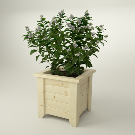 Кашпо 55х55х54 см в Скандинавском стиле (Ящик для цветов, Цветочник из дерева) деревянный, ДК-02