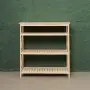 Этажерка Прованс Лайт широкая, 4 полки, 93х86х38 см, деревянная СП-33