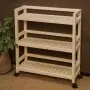 Этажерка на колесиках деревянная, 3 полки, 75 х 70 х 25, Универсальная, СУ-24