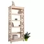 Этажерка в стиле Прованс средняя, 6 полок, 165х71х40 см деревянная, ХСП-05