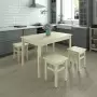 Комплект обеденной мебели деревянный (стол 120 см + 4 табурета), КМО-13