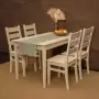 Комплект обеденной мебели деревянный (стол 120 см + 4 стула), КМО-03