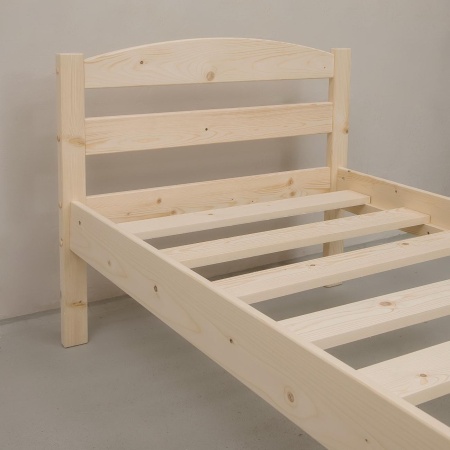 Кровать односпальная 800х1900 с изножьем из массива дерева в Классическом стиле, КК-02