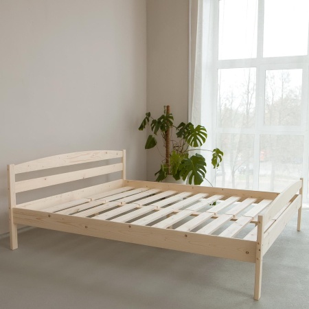 Кровать двуспальная 1800х2000 с изножьем из массива дерева в Классическом стиле, КК-12