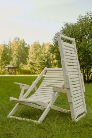 Шезлонг складной (кресло) деревянный, МС-12