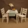 Комплект обеденной мебели деревянный (стол 120 см + 4 стула), КМО-03