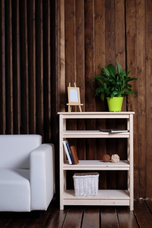 Этажерка в стиле Прованс средняя, 4 полки, 91х71х40 см деревянная, ХСП-08