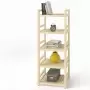 Стеллаж деревянный, этажерка 5 полок, 135 х 52 х 35 см, Универсальный, СУ-08