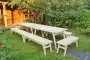 Купить  Комплект дачной мебели на 18-20 человек 370 см (2 стола, 6 лавок) деревянный, КМР-30
