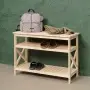 Тумба Прованс Лайт широкая, 3 полки, 61х86х38 см, деревянная СП-39
