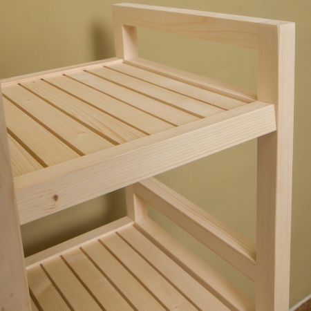 Стеллаж деревянный, этажерка 4 полки, 105 х 35 х 35 см, Универсальный, СУ-12