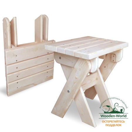 Табурет садовый складной деревянный, МС-08 Табурет садовый складной деревянный, МС-08